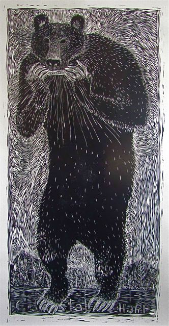  Grizzly on Harp 		